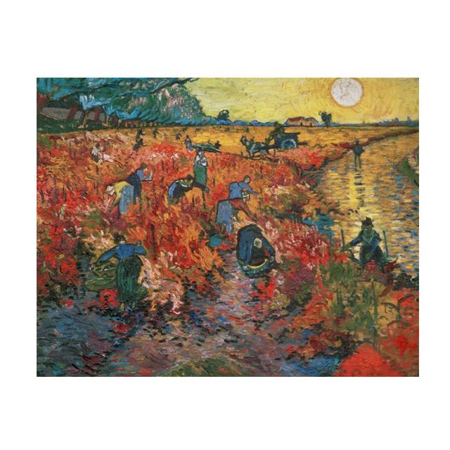Van Gogh Famous Painting Red Vineyards In Arles Oil Canvas Painting Posters Prints Wall Art Picture for Living Room Decor No Frame