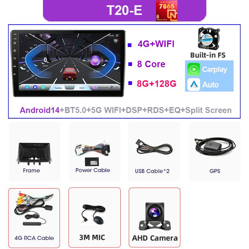 Srnubi Android14 UIS7865 Wireless Carplay& Auto For Renault Megane 3 2008-2014 Car Radio Multimedia Stereo GPS Bluetooth5.0 FM