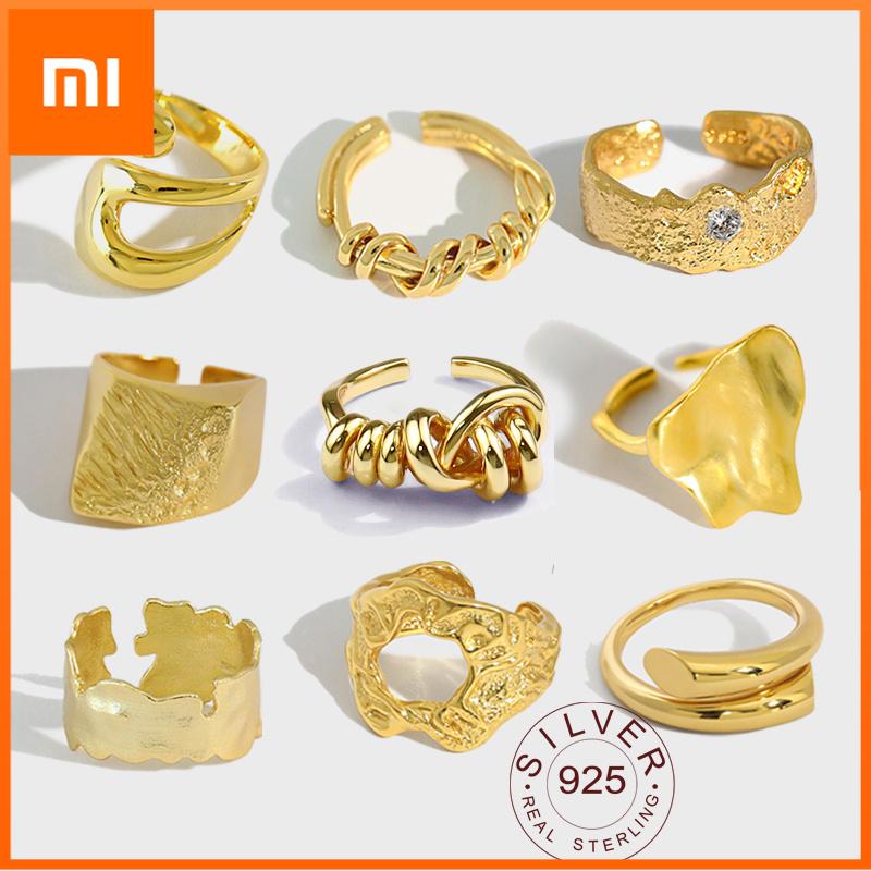Xiaomi High Quality 925 Sterling Silver interwave Ring Classic Round Finger Ring Women Wedding Engagement Jewelry Gift