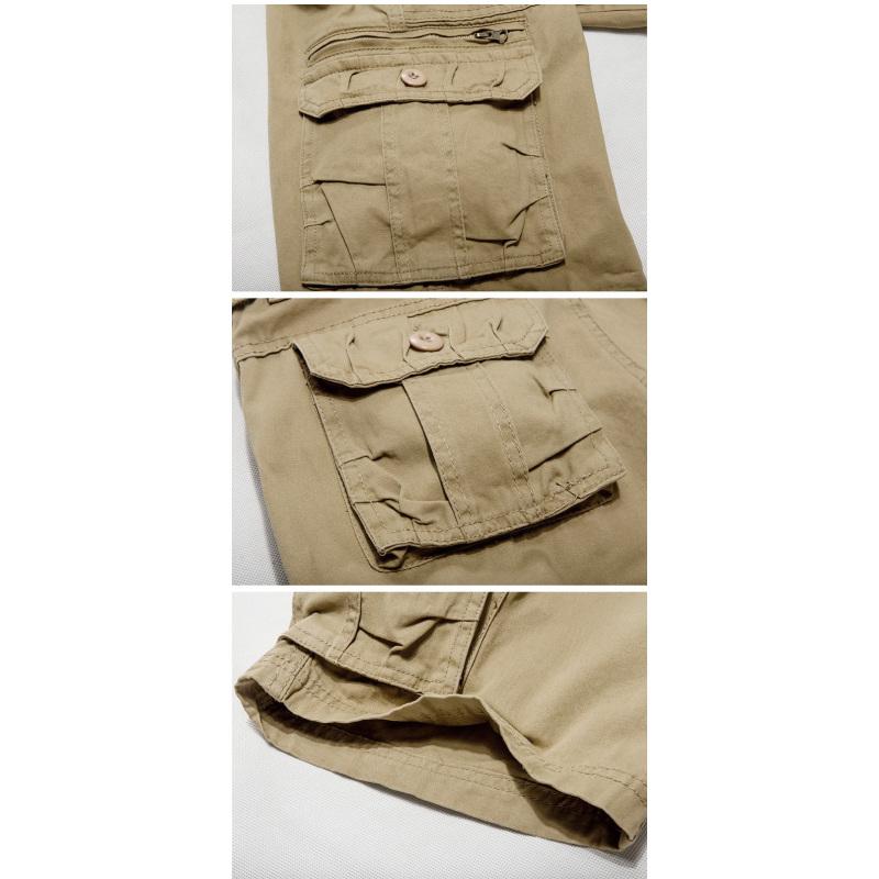 Летние мужские повседневные комбинезоны из хлопка, свободные шорты-карго с несколькими карманами, уличные, большого размера, короткие, без ремня