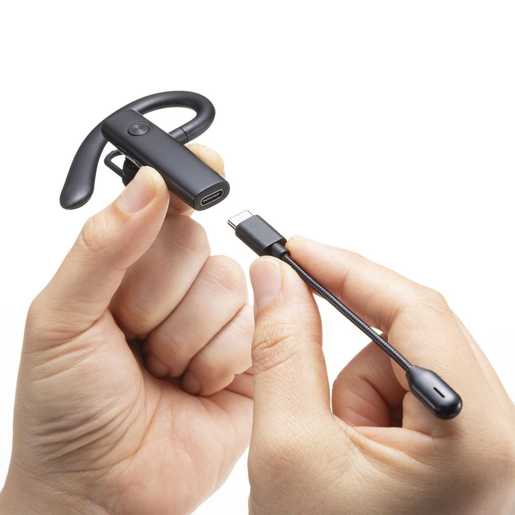 SANWA SUPPLY Bluetooth-гарнитура внешняя Черный Бесплатно (с микрофоном) ММ-BTMH61BK