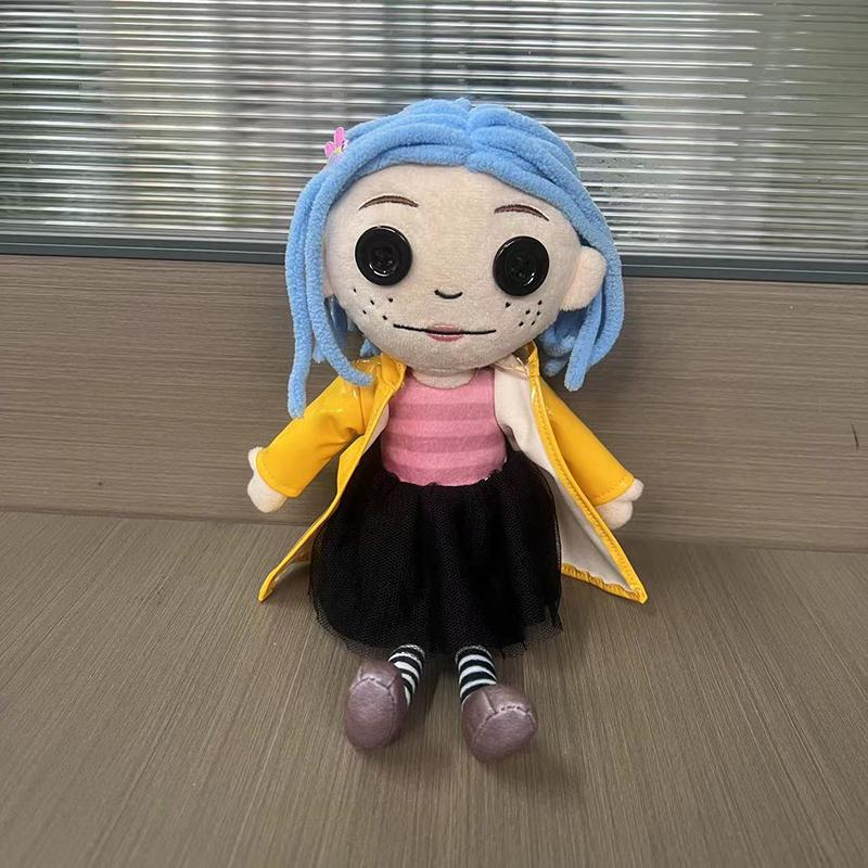 25Cm Coraline Plush Stuff Cartoon Figure Kawaii Doll Soft Pillow Ugly Kids Cute Collectible Dolls Decoration Toys Birthday Gifts