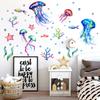 Underwater World Jellyfish Starfish Wall Stickers Living Room Bedroom Children's Background Decoration Decals