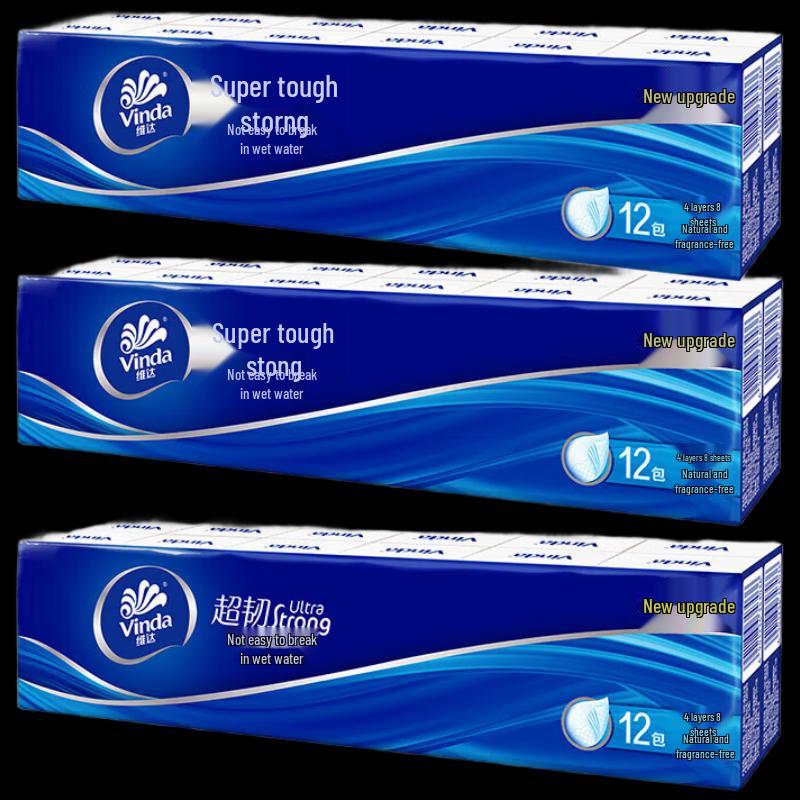 Vinda Ultra-Tough 4-Ply Unscented Pocket Tissues, 36 Packs