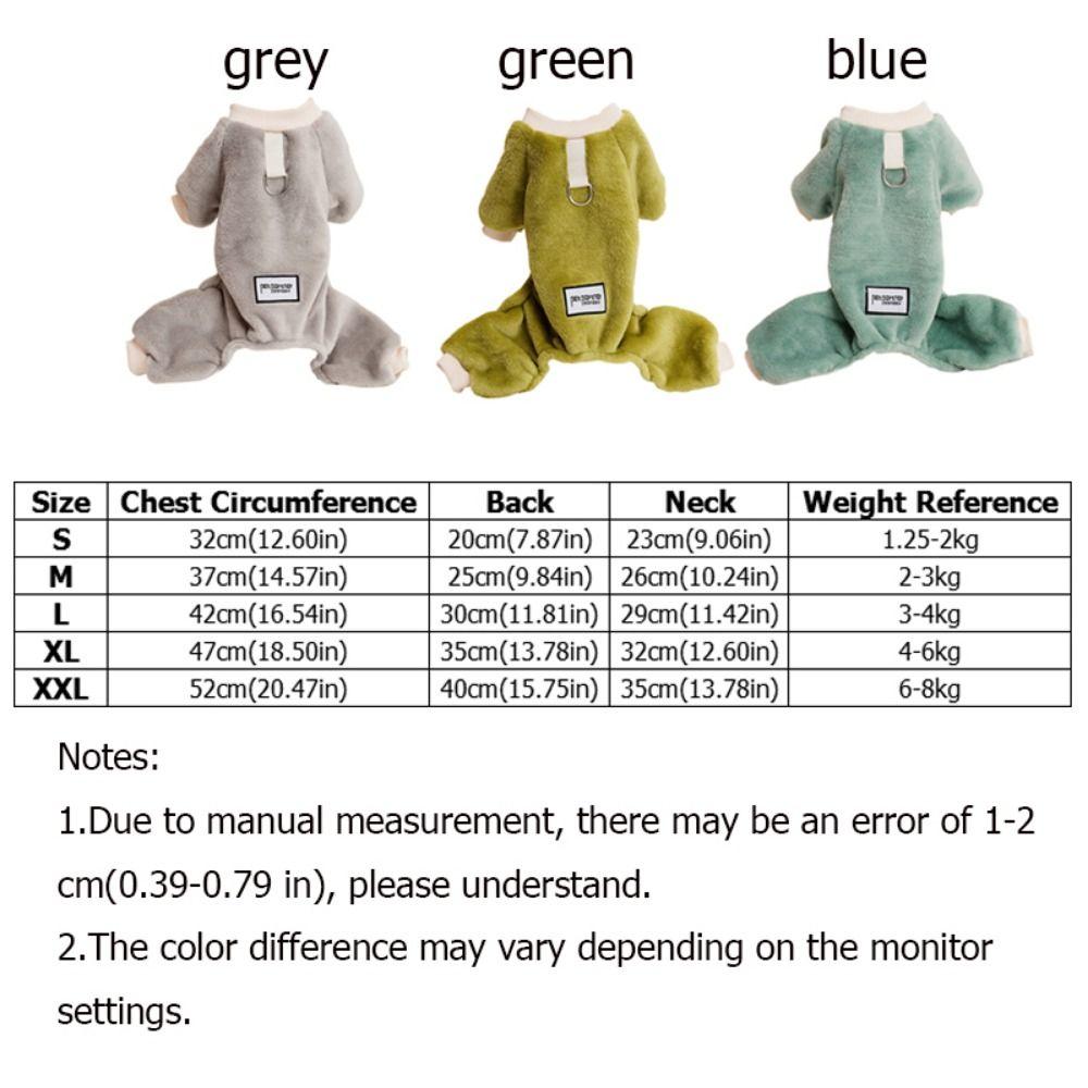 Soft Winter Dog Jumpsuit Thicken Dogs Cold Weather Clothes For Dogs Puppy Cats