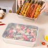 Fresh-keeping Box 304 Stainless Steel Thickened Crisper with Lid Storage Box Rectangle Sausage Noodles Fruit Dish Lunch Box 1pc