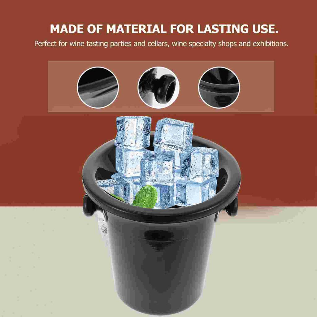 2 шт. Круглая двойная плевательница пластиковая дегустационная плевательница ведерко для льда дегустационные аксессуары (черный)