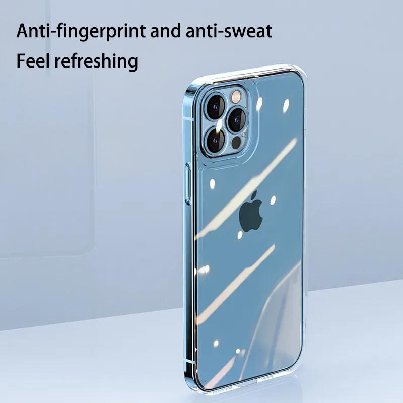 Soft TPU Bumper Case for iPhone 16 15 14 13 12 Pro Max Shockproof Scratch Resistant Transparent Cover Anti-Yellowing Phone Shell