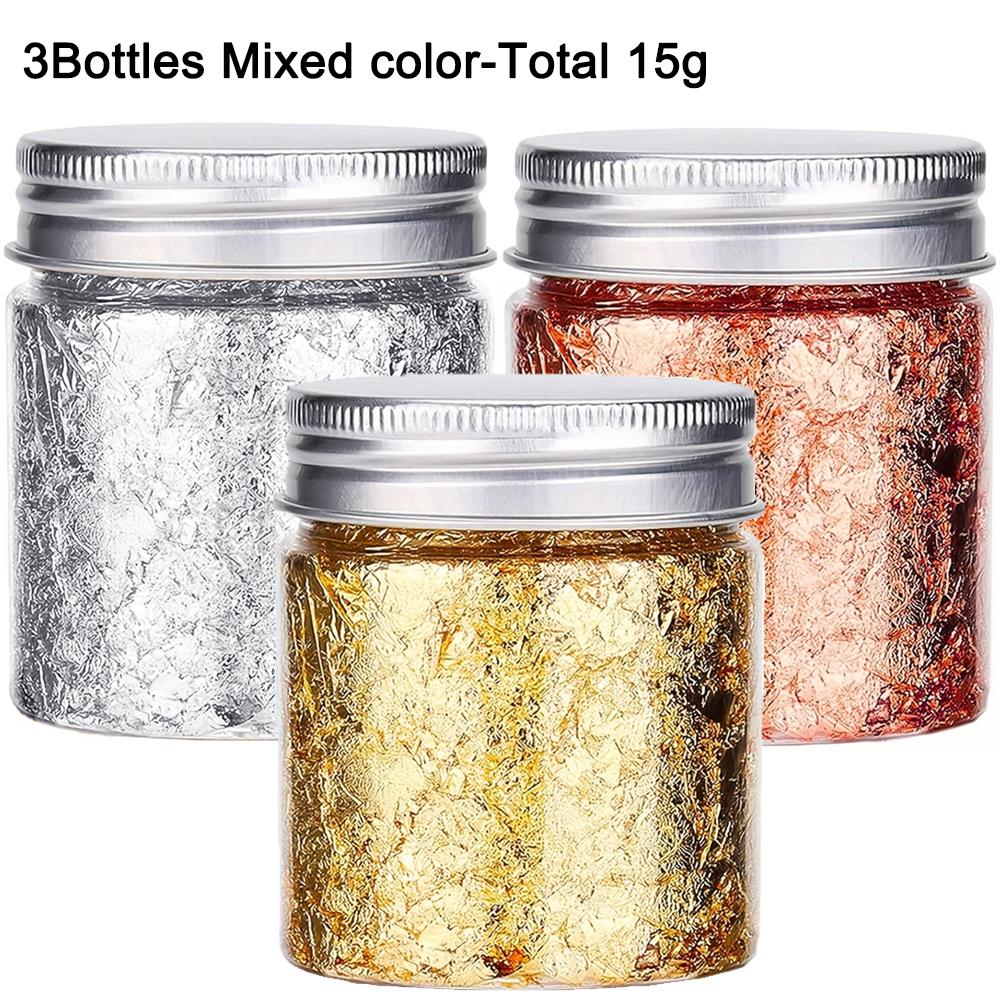 Имитация золотой фольги хлопья для смолы Металлическая фольга хлопья Золотые листы хлопья Металлическая фольга для ногтей Живопись Ремесло Изготовление ювелирных изделий