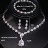 Emmaya Fashion Bridal Wedding Party Noble Cz Jewelry Set Women &Girls Elegant Waterdrop Shape Necklace And Earring Charming Gift