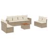 VidaXL Salon de Jardin avec Coussins 9 pcs, Canapés de Terrasse, Ensemble de Meubles de Patio, Mobilier d'Extérieur, Beige 3256415
