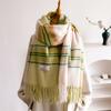 Stripe Color Matching Gradual Change Stripe Warm Shawl Scarf Imitation Cashmere Unisex Versatile Fringed Scarf