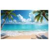 Seaside Event Banner Vivid Color Scheme Ocean Celebration Banner Summer Photo Backdrop Blue Ocean Theme Seaside Backdrop