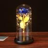 Glass cover gold foil roses, creative Valentine's Day gifts, luminous simulation eternal flower small gifts