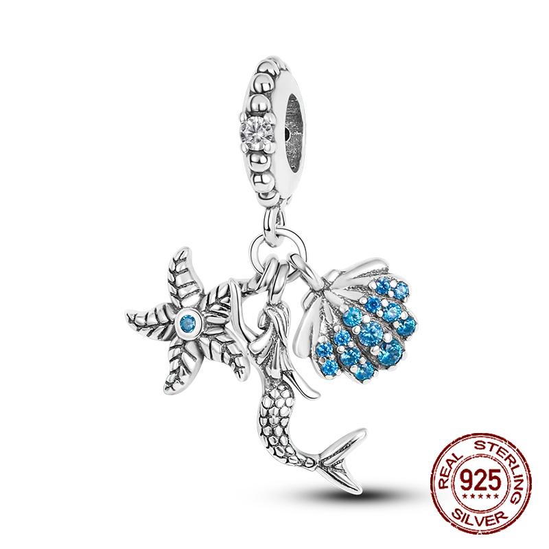 Copper Ocean Theme Turtle Octopus Seashells Charms Beads Fit Original Bracelets Diy Jewelry Making Women