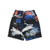 Li Ning Badfive Sports Basketball Series Theme All Over Print Loose Knit Shorts Men Shorts Colorful-Camouflace AKSR155-3