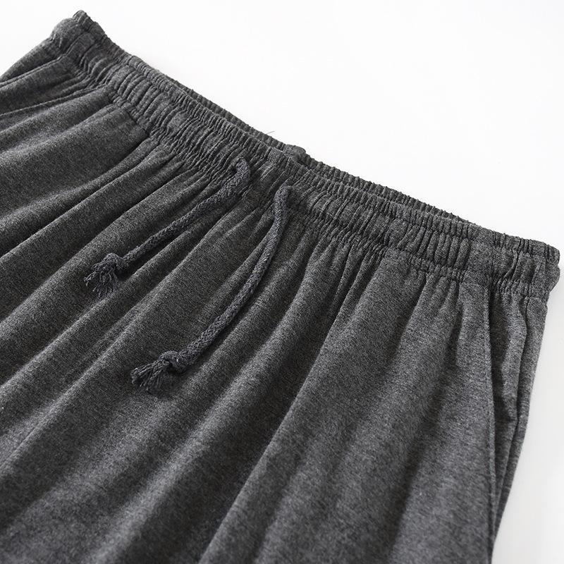 Летние мужские свободные шорты, тонкие эластичные дышащие, эластичные, быстросохнущие, повседневные пижамные штаны больших размеров, пляжные шорты