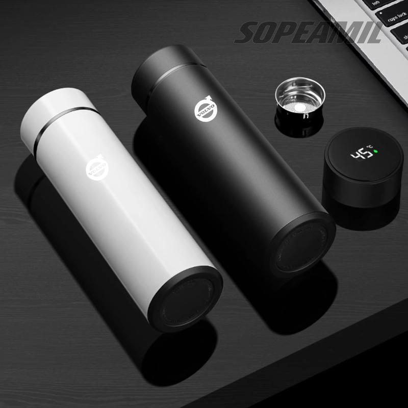 For Volvo XC40 XC60 XC70 XC90 C30 C70 S40 S60 S80 S90 V40 V50 V60 V70 Car Vacuum Cup Thermos Mug Temperature Display Coffee Cup NA6