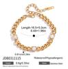 Uworld Stainless Steel Delicate Bling Geometry Zirconia Shiny Bracelets For Women 18K PVD Gold Plated Layering Bracelet Gifts