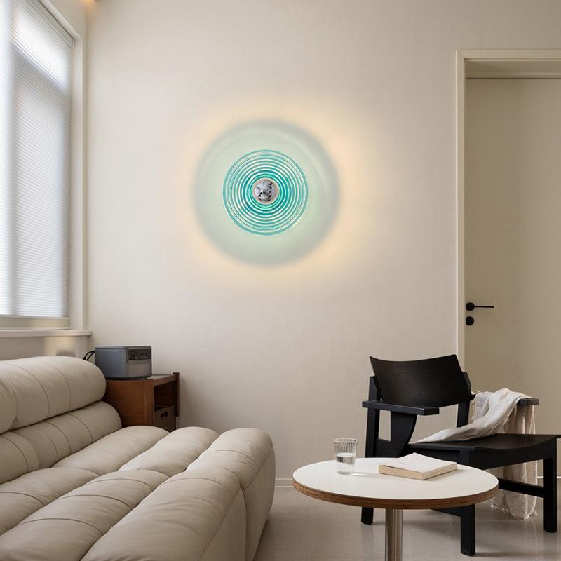 Nordic LED настенный светильник Water Ripple Glass Lighting для спальни, прикроватной тумбочки, гостиной, фона, кабинета, украшения дома, бра Amblance