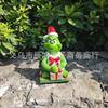 Christmas Grinch green hair Christmas tree old man resin decoration ornament