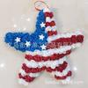 4th Of July Wreath Door Hanging Decoration With USA Flag Patriotic Party Home Outdoor Festive Display
