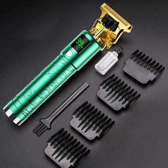 Машинка для стрижки волос с острым лезвием из нержавеющей стали, мощным цифровым дисплеем, длительным временем ожидания, низким уровнем шума, электрической беспроводной машинкой для стрижки волос