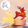 Christmas Reindeer Sleigh Mold Silicone Mold for Candle Holders Soap Plaster Crafts Flexible Non-Stick DIY Baking Mold for Holiday Decor