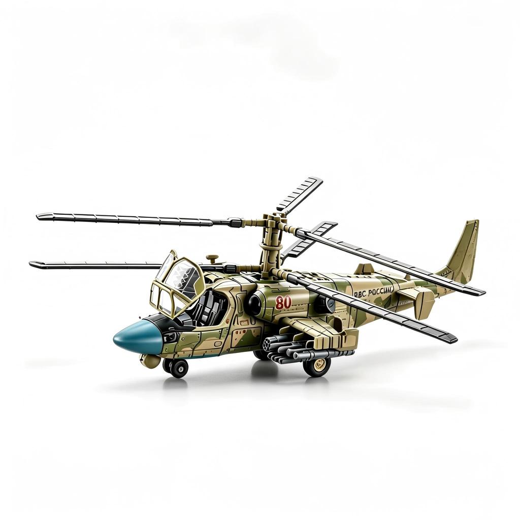 Модель-конструктор вертолета Ка-52 «Аллигатор» в масштабе 1:72, сборка своими руками, военный самолет, игрушка-конструктор для мальчиков, коллекция