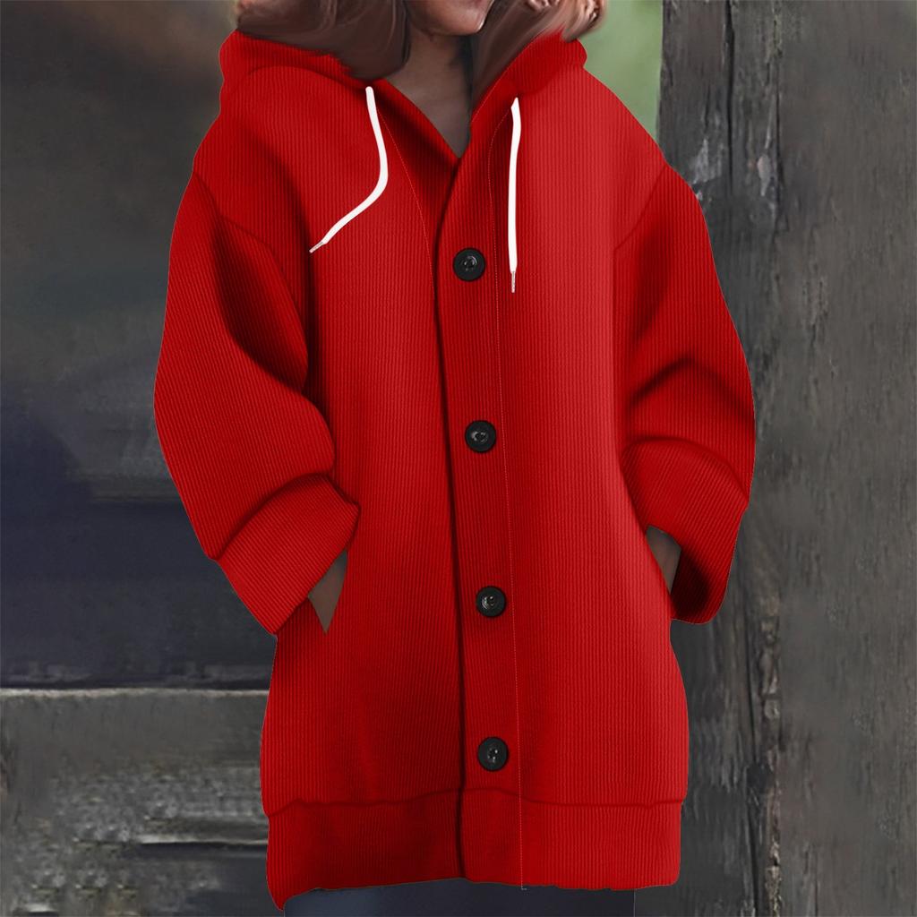 Свитшоты для женщин Вязаный свитер с длинным рукавом Принт Вязаный худи с пуговицами Кардиган Пальто