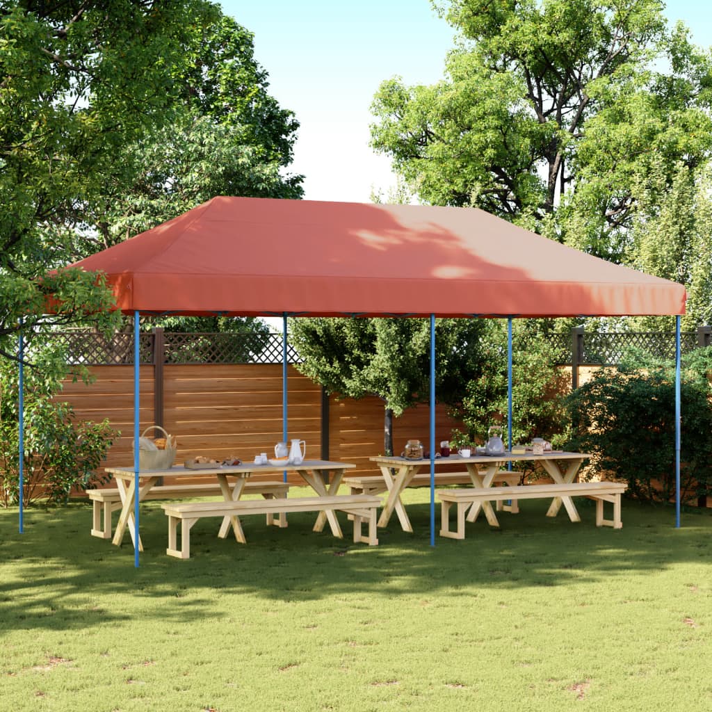 Vidaxl Składany Namiot Imprezowy Typu Pop-Up, Terakota, 580X292X315 Cm