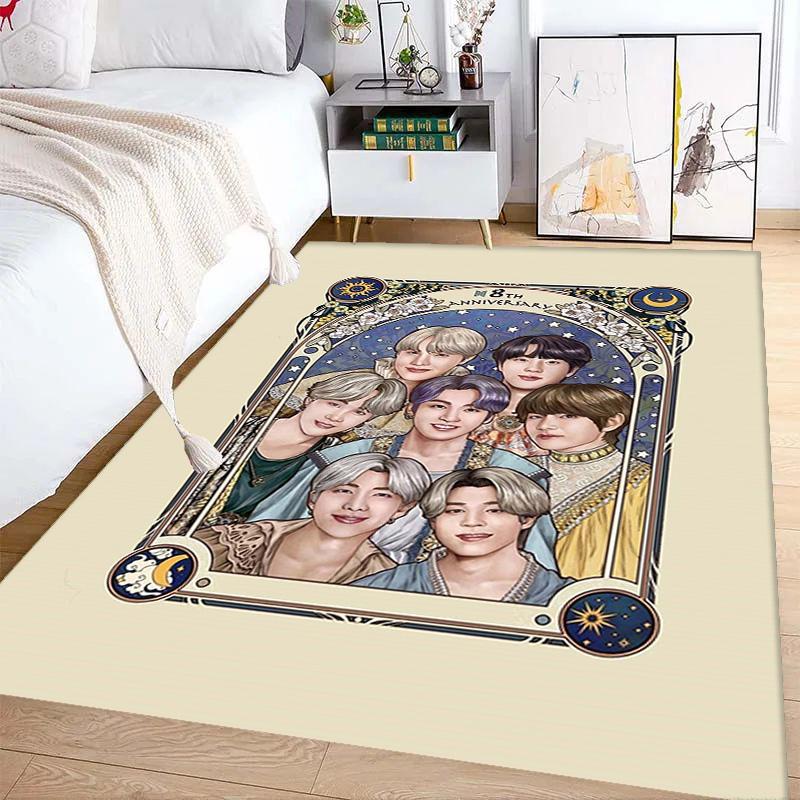 Vibrant Harmony: Colorful Unity carpet Doormat floor mats Office chair cushion Protective pad Dormitory decoration