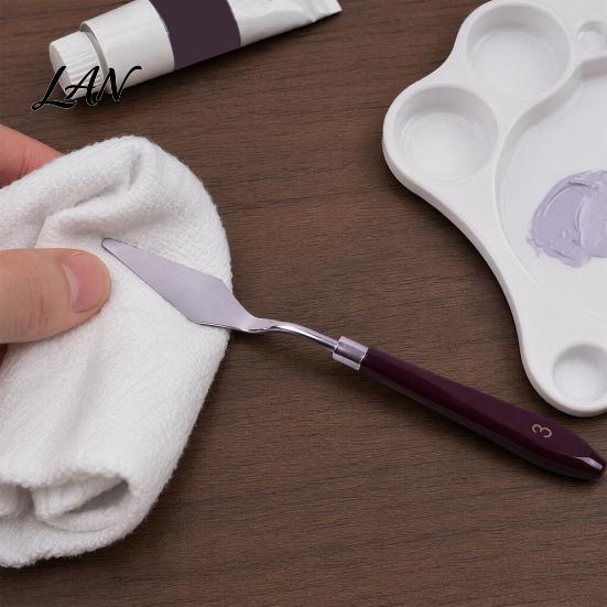 Palette Scraper for Thick Paint Oil Painting Scraper, Stainless Steel with Wooden Handle Cutter, Professional Artist Knives Evenly Mixed Art Spatula,