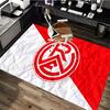 Remo FC Red White Crumpled Paper Shield Logo Print Area Rug Brazilian Soccer Floor Carpet Football Fan Living Room Bedroom Home Decor Mat