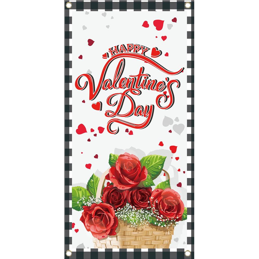 Тема Святого Валентина С Днем Святого Валентина Реквизит для фотографий Полиэстер Ткань Баннер
