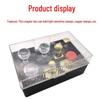 large 6-compartment transparent