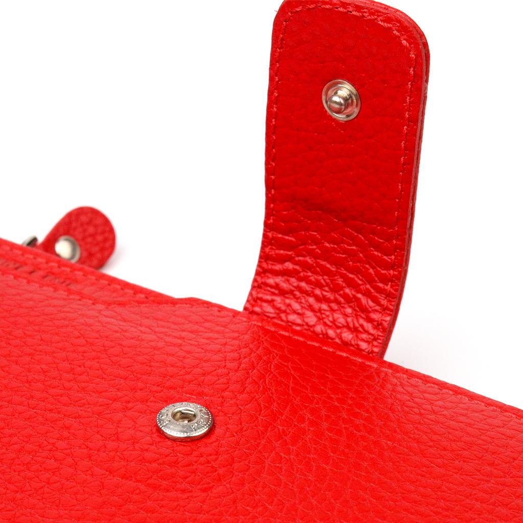 Вертикальный Женский кошелек из натуральной кожи CANPELLINI Wallet 21640 Красный