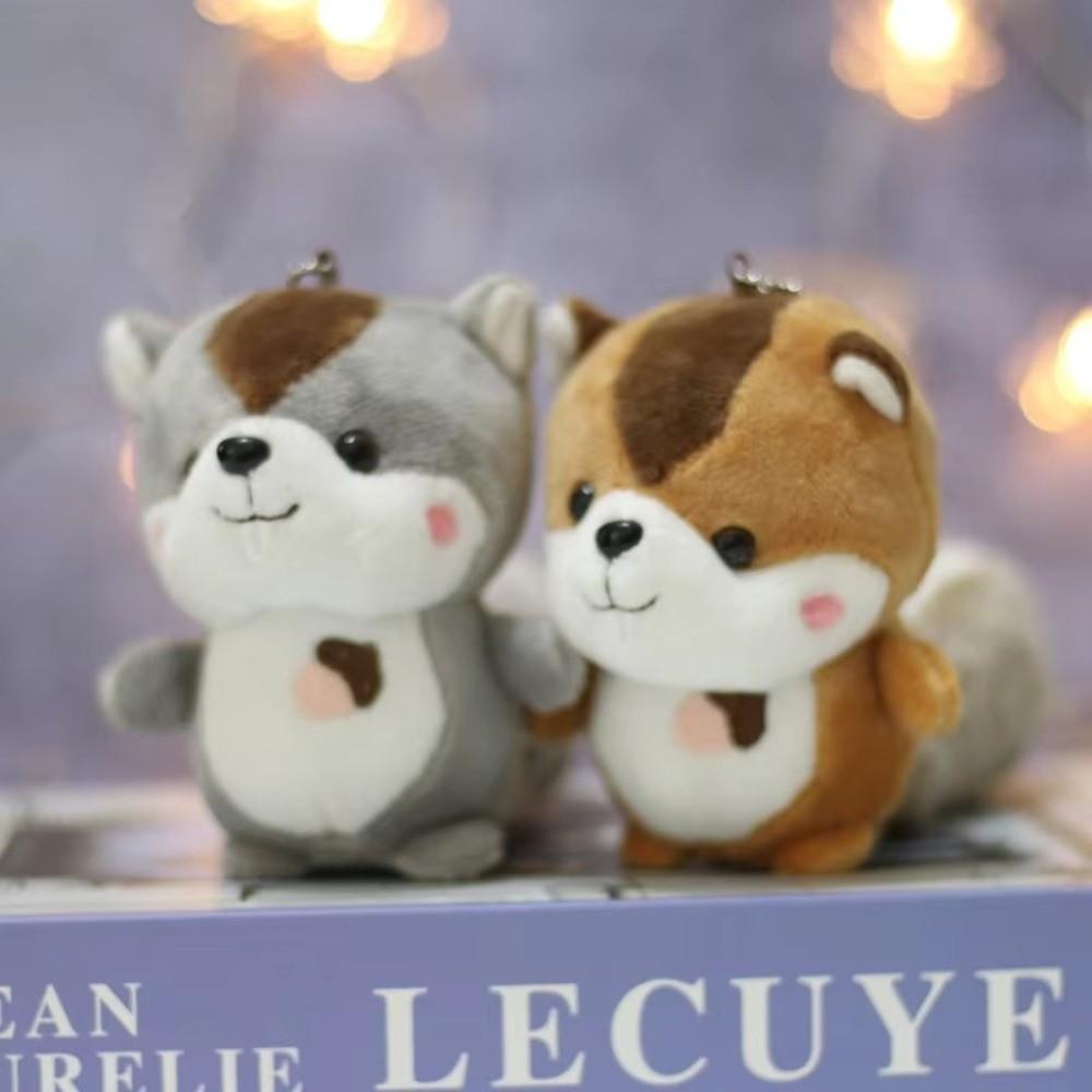Cartoon Animal Plush Raccoon Keyring Soft Plush Hanging Ornament Holiday Gifts