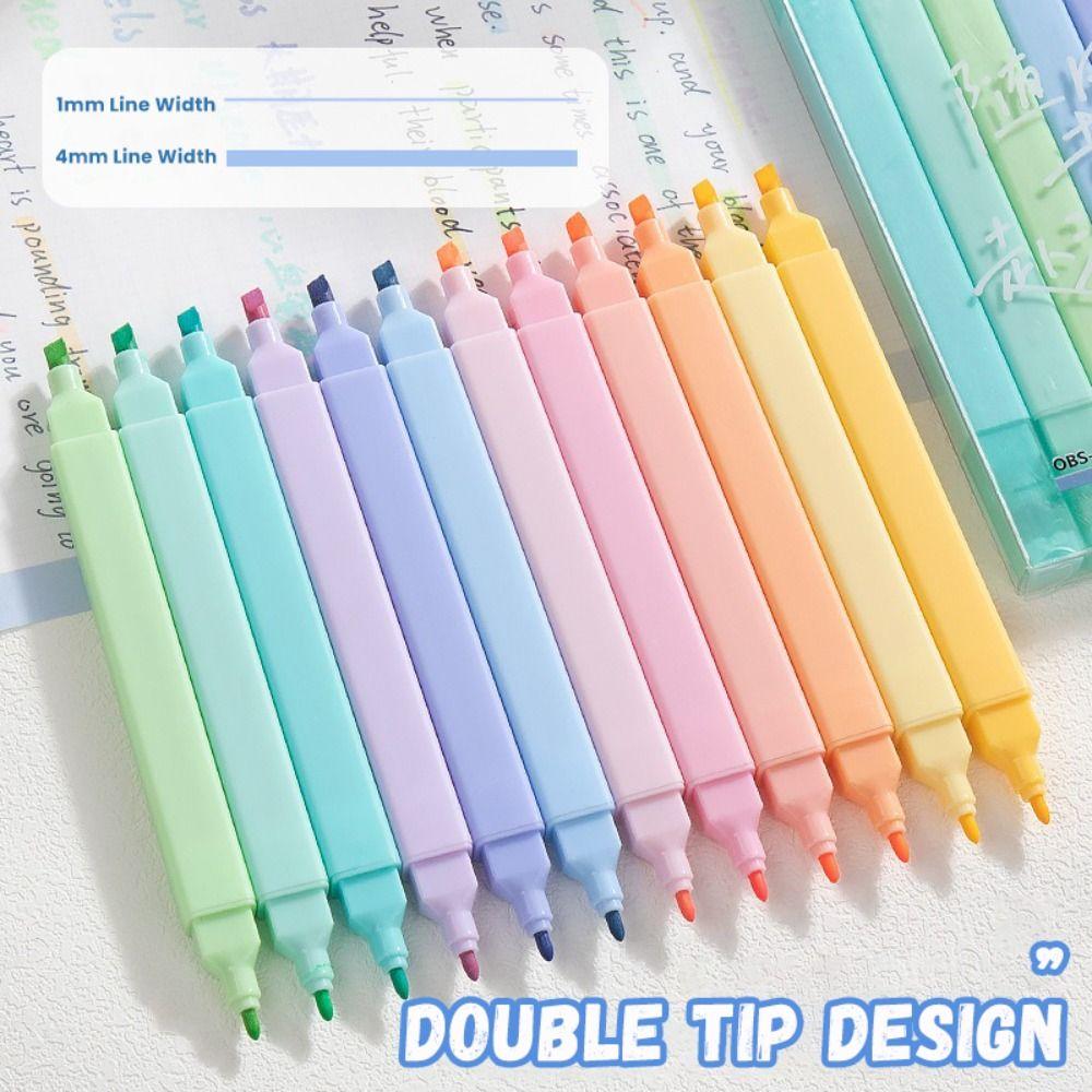 6 шт./набор Маркер для рисования граффити с косым мягким наконечником Флуоресцентный маркер Студенческий подарок