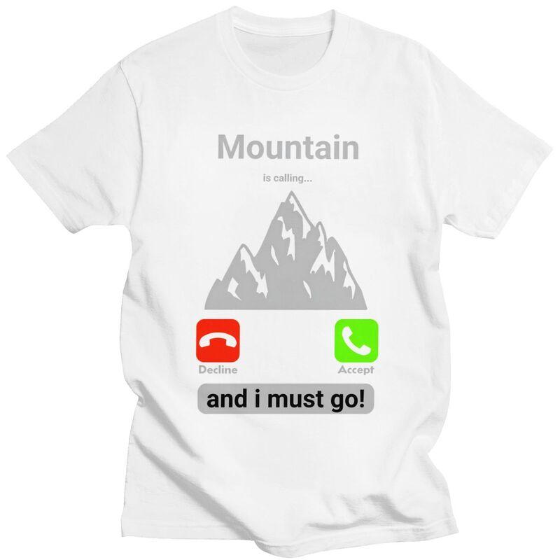 Mountain Is Calling And I Must Go T Shirt for Unisex 100 Cotton Tshirt Casual Tees Tshirts Loose Fit Clothing Gift