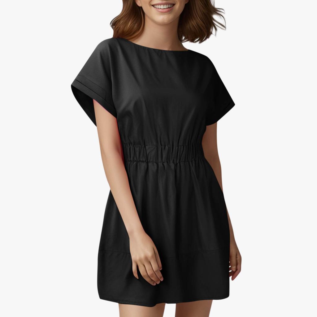 Женские летние платья с квадратным вырезом и коротким рукавом с вырезом на талии, повседневное вечернее многоуровневое платье трапециевидной формы