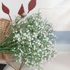 6/10 шт. искусственные цветы Babysbreath, реалистичные, поддельные, пластиковые, для дома, офиса, свадьбы, вечеринки, для помещений, улицы, искусственные цветы, цветущие растения, украшения