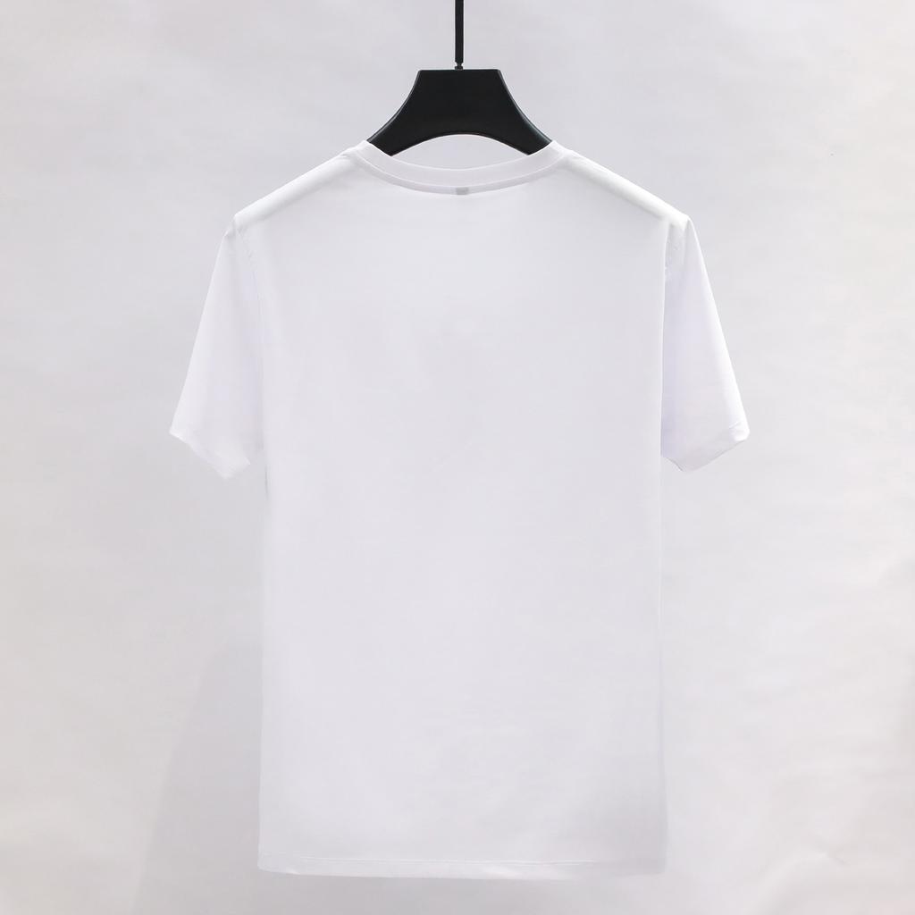 Spring Summer Menswear Soft Silk Men's round-Neck Short-Sleeved T-shirt