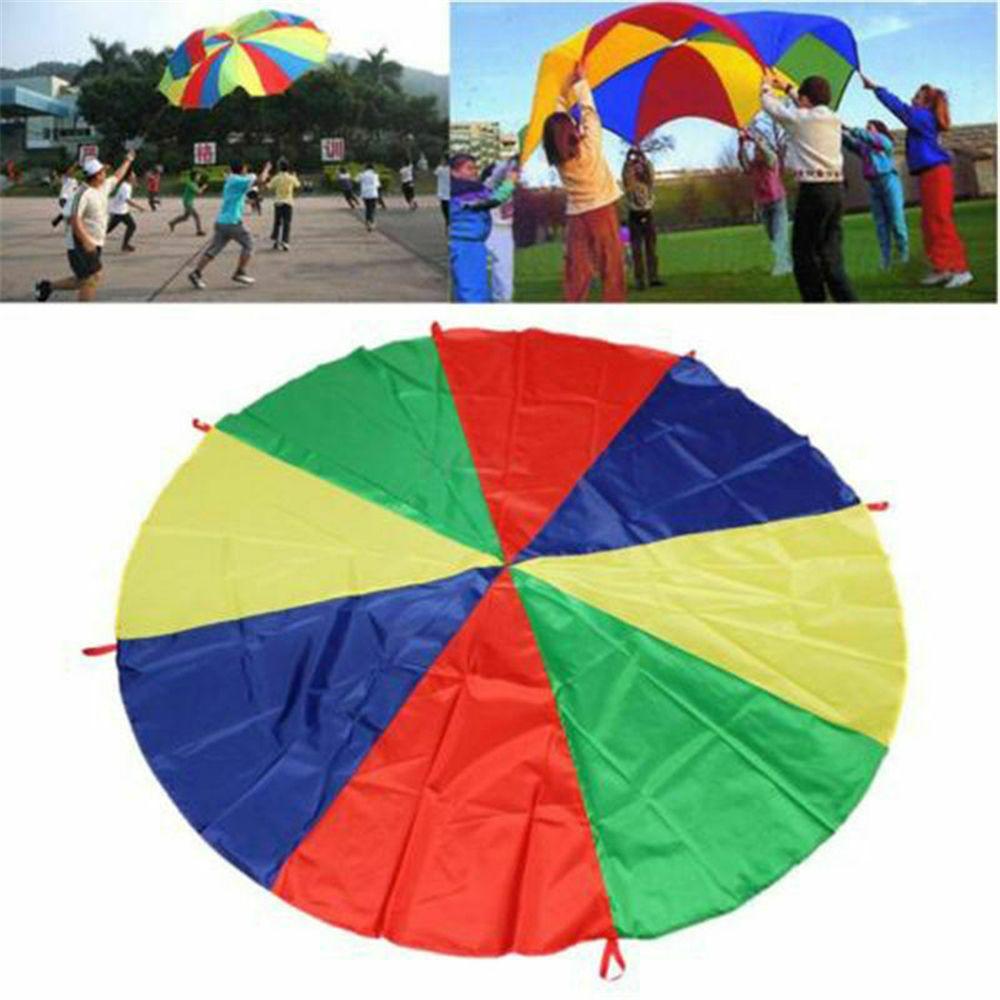 Kindergarten Rainbow Outdoor Camping Summer Sun Shelter Parachute Sport Toys Game Exercise