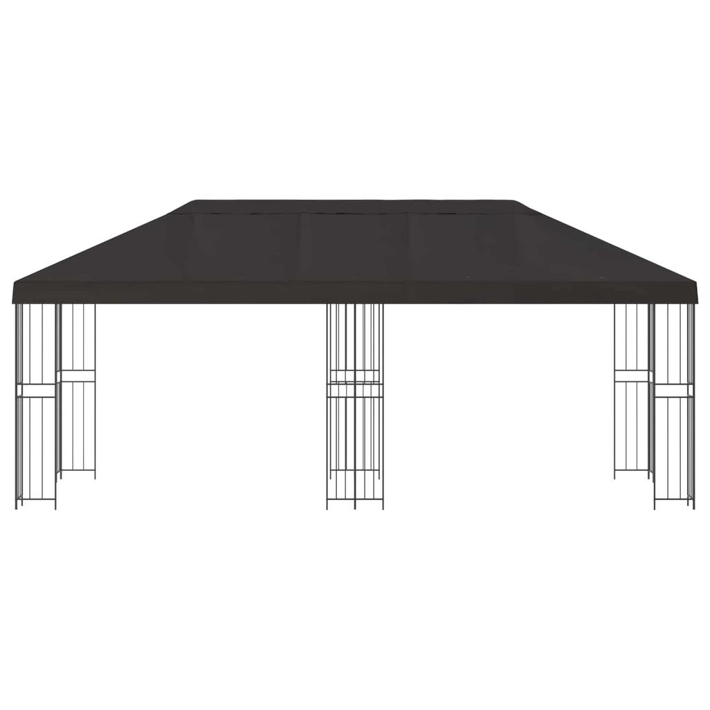 Gazebo with Side Walls 6 x 3 m Anthracite Polyester and Steel