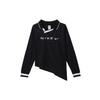 Polo Print Casual Long Sleeve Knit Top Women Tops Black FV7539-010