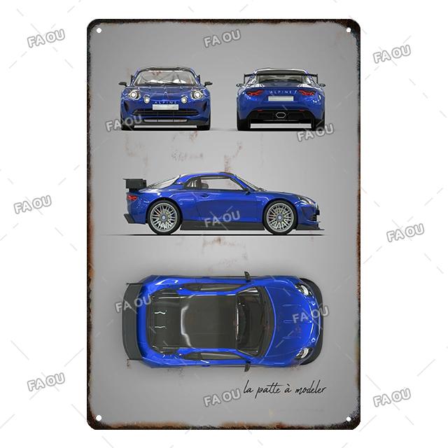 Super Car Retro Metal Poster Board Garage Vintage Decorative Tin Sign Auto Club Wall Art Plaque for Modern Home Decor Aesthetic