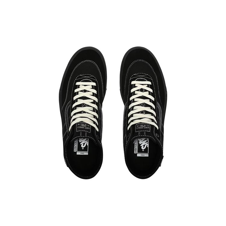 Vans Gilbert Crockett Pro Амортизация Прочные Легкие Дышащие Высокие Скейтбордические Кроссовки Унисекс Скейтбордические Кроссовки Черные VN0A4UW2BKA