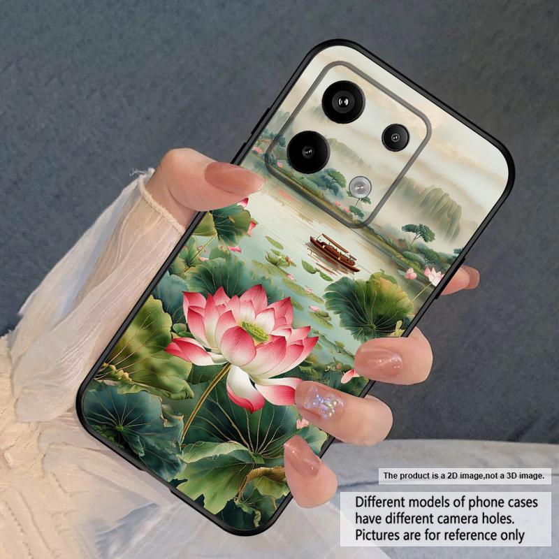 Корабль и Красный Лотос Для Redmi Note 9 9S 10 11 12 12S 13 Pro+ Plus 5G Индия 14 Pro 4G Глобальный 14S 13C 14 силиконовый мягкий чехол для телефона