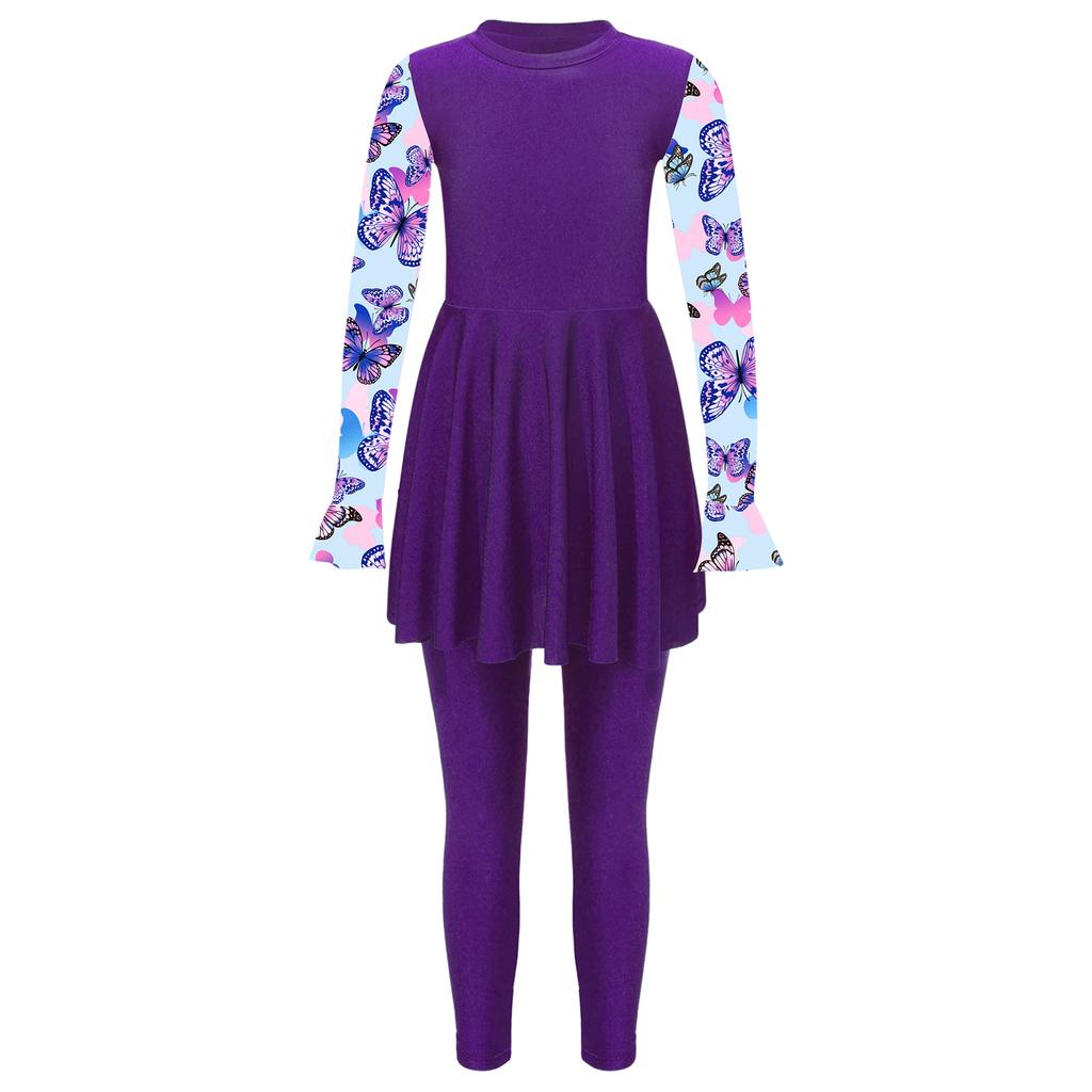 Girls Muslim Swimsuit Islamic Swimwear Hijab Burkini Kids Full Cover Swimwear Sunsuit Swimwear